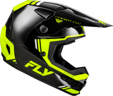 FLY Racing Kinetic Verdict Helmet Black, Hi Vis, Grey – XL