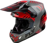 Fly Racing Youth Formula Cp Slice Helmet Grey/Red/Black YL – Lightweight, Impact-Resistant Design with Advanced Safety Features