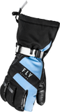 Fly Racing Highland Gloves Black/Blue Medium - Weatherproof, High-Visibility Riding Gloves
