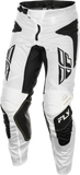 Fly Racing Kinetic Mesh Sym Riding Pants White/Black Size 36 with BOA® Fit System