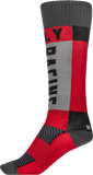 Fly Racing MX Socks Thick Red/Grey Small/Medium - Part #350-0550S