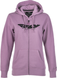 Fly Racing Women's Corporate Zip Up Hoodie Mauve - Part Number 358-00622X
