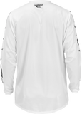 Fly Racing Universal Jersey White/Black XL - Comfortable and Durable Motocross Apparel