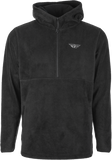Fly Racing Fly Half Zip Pullover Hoodie Black XL - Comfortable 280 gsm Polar Fleece