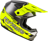 Fly Racing Youth Kinetic Surge Helmet Grey/Hi Vis Ys – Lightweight Off-Road Motorcycle Helmet with Advanced Ventilation and Safety Features