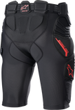 ALPINESTARS Bionic Pro Protection Shorts - Black/Red - Small 6507523-13-S