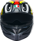 AGV K3 Helmet - Birdy 2.0 - Gray/Yellow/Red - 2XL 21183810040122X