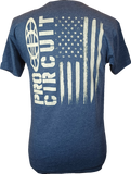 PRO CIRCUIT Logo Flag T-Shirt - Heather Navy - Medium
