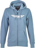 Fly Racing Women's Corporate Zip Up Light Blue Jacket (Part Number 358-0063X)