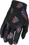 Fly Racing Lite Outline Gloves Black/Red/Purple Large - Touch Screen Compatible, Lightweight Motocross Gloves