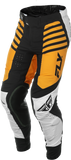 Fly Racing Youth Lite Pants Ca/Ny White/Black/Mustard Size 26