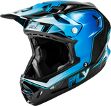Fly Racing Yth Werx R Flow Carbon Youth Helmet Black, Blue & White