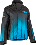Fly Racing Women's SNX Pro Jacket Blue/Black Medium - Weatherproof Snowboarding Outerwear