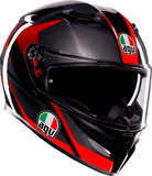 AGV K3 Helmet - Striga - Black/Gray/Red - Small 2118381004-018-S