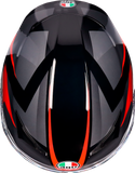 AGV K3 Helmet - Striga - Black/Gray/Red - Small 2118381004-018-S