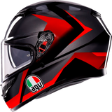 AGV K3 Helmet - Striga - Black/Gray/Red - Large 2118381004-018-L