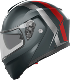 AGV Streetmodular Helmet - Resia - Matte Gray/Silver/Red - XL 2118296002006XL