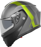 AGV Streetmodular Helmet - Resia - Matte Gray/Black/Yellow Fluo - Large 2118296002007L