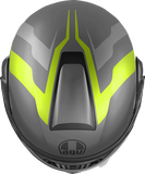 AGV Streetmodular Helmet - Resia - Matte Gray/Black/Yellow Fluo - Medium 2118296002007M