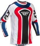 Fly Racing Lite Se Glory Jersey Red/White/Blue Medium – Advanced Ventilated Motorcycle Jersey