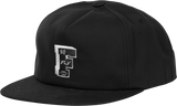 Fly Racing Varsity Hat Black - Adjustable Snapback Cap with Embroidered Logo
