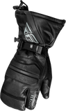 Fly Racing Ridgeline Claws Black 3X Gaiter-Style Waterproof Leather Gloves with Touch Screen Compatibility