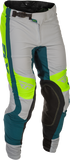 Fly Racing Youth Lite Pants Grey, Lime & Teal Size 26