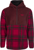 Fly Racing Fly Half Zip Pullover Hoodie Red Plaid Large