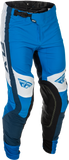 Fly Racing Lite Pants Blue/White Size 32 – Lightweight Motorcycle Riding Gear with Adjustable Fit