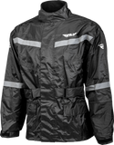 Fly Racing 479-80175X 2-Piece Rain Suit in Black – Waterproof Motorcycle Riding Gear