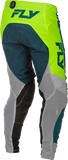 Fly Racing Lite Pants Grey, Lime, and Teal Size 28