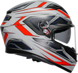 AGV K3 Helmet - Space - Matte White/Red Fluo - Large 2118381004-020-L