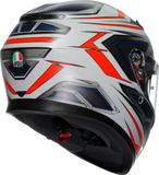 AGV K3 Helmet - Space - Matte White/Red Fluo - Large 2118381004-020-L