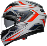AGV K3 Helmet - Space - Matte White/Red Fluo - XL 2118381004-020-XL
