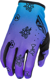 Fly Racing Youth Lite Outline Gloves Purple/Blue/Black - Part No. 379-715YL