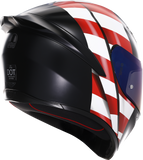 AGV K1 S US Flag Motorcycle Helmet - Red, White & Blue, Medium (Part #2118394003-068-M)