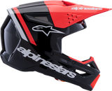 Alpinestars SM3 Helmet Radium Large - Gloss Black, Red Fluo & White * Impact-Resistant MX and Offroad Helmet