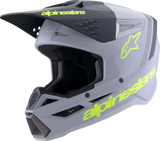 Alpinestars SM3 Helmet Radium Large - Matte Gray, Black & Yellow Fluo - Optimized Offroad and MX Protection