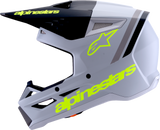 Alpinestars SM3 Helmet Radium Matte Gray/Black/Yellow Fluo Medium (Part #8300826-9510-M)