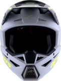 Alpinestars SM3 Helmet Radium Matte Gray/Black/Yellow Fluo Medium (Part #8300826-9510-M)
