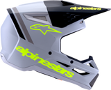 Alpinestars SM3 Helmet Radium Matte Gray/Black/Yellow Fluo XL (Part Number 8300826-9510-XL)