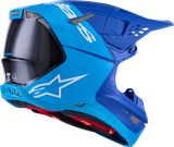 Alpinestars Supertech M10 Helmet - Flood Blue/Black Carbon, Small (Part #8301023-7282-S)