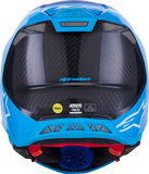 Alpinestars Supertech M10 Flood Helmet with MIPS? Technology - Blue/Black Carbon, XL (Part #8301023-7282-XL)