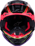 Alpinestars Supertech M10 Helmet - MIPS? Era - Gloss Pink/Violet/Yellow Fluo - Large (Part Number 8301223-3145-L)