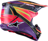 Alpinestars Supertech M10 Helmet with MIPS? - Era Gloss Pink/Violet/Yellow Fluo, 2XL