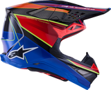 Alpinestars Supertech M10 Helmet with MIPS? - Era Gloss Blue/Red/Yellow Fluo, XS (Part No. 8301223-7356-XS)