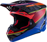 Alpinestars Supertech M10 Helmet with MIPS? - Era Gloss Blue/Red/Yellow Fluo, Small