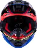 Alpinestars Supertech M10 Helmet - MIPS? Era Gloss Blue/Red/Yellow Fluo Medium