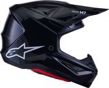 Alpinestars SM7 Helmet - Solid Gloss Black, Small - Advanced Impact Protection and Ventilation