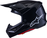 Alpinestars SM7 Helmet - Solid Gloss Black, Small - Advanced Impact Protection and Ventilation